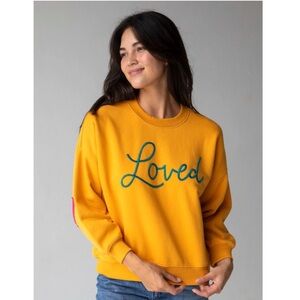 Natural Life "Loved" Crew Neck Sweatshirt Large
